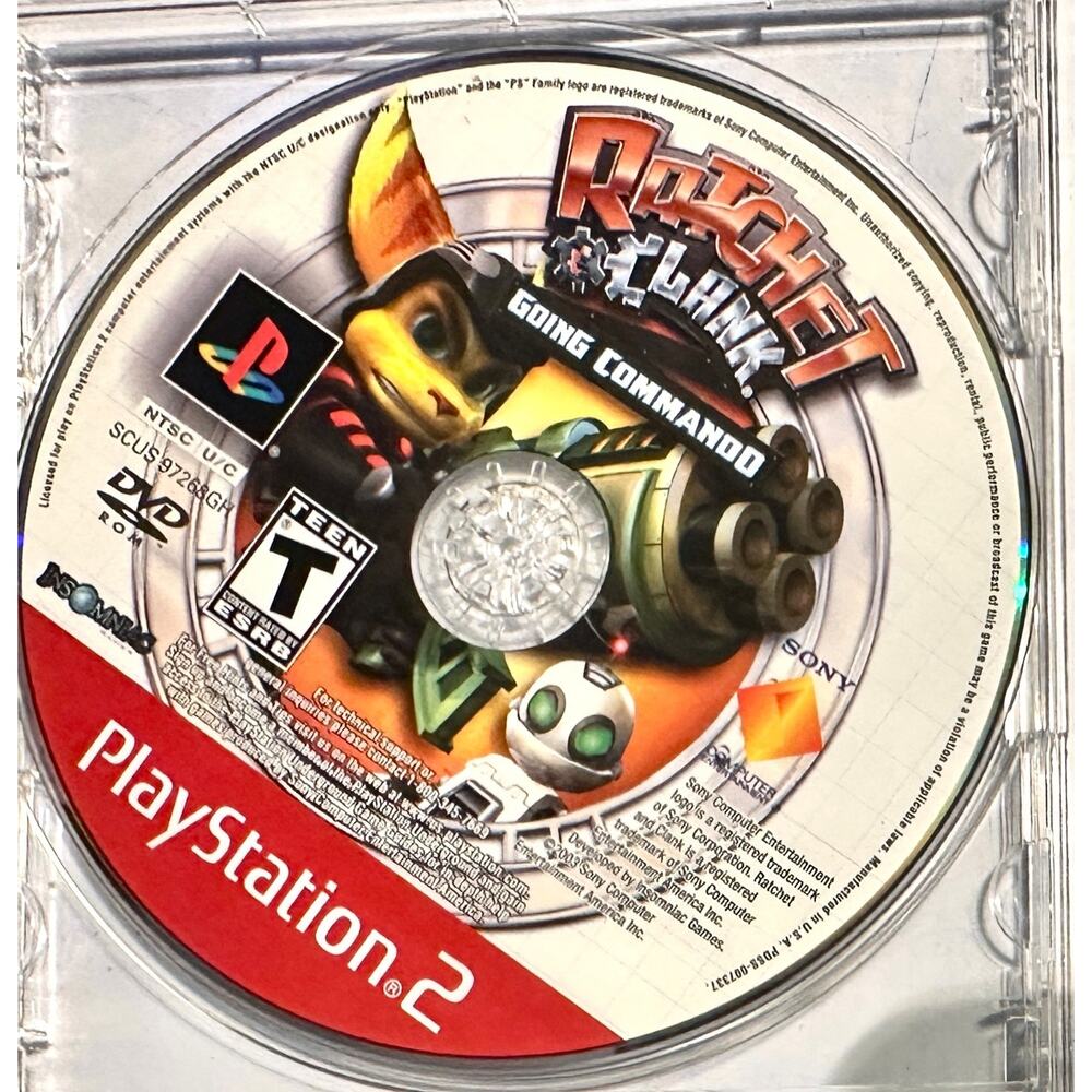 Ratchet & Clank Going Commando PS2 Disc Only Tested Works Fast Ship Clean Disc